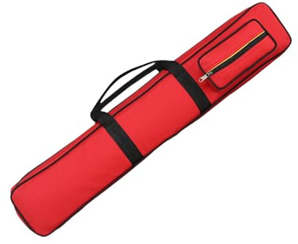 LIXSAZSE Protezione per stecche da biliardo con snodo Club Custodie per stecche da biliardo a 8 buche convenienti per giocatori che cercano attrezzature La custodia per a 8 buche è, Rosso, 85x18x7cm