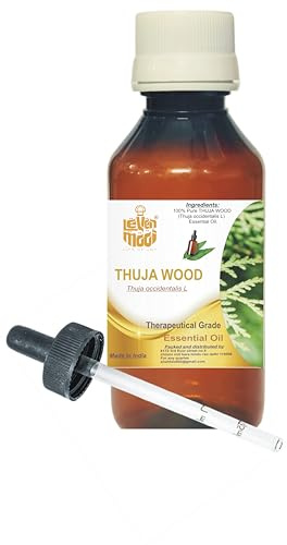 LEVENMOOI Thuja Wood (Thuja occidentalis L) Essential Oil 30ML for Aromatherapy, Diffuser, Humidifier and Massage, Plastic Bottle with Dropper