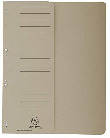 Exacompta 351610B Ösenhefter (Recycling-Karton, halber Vorderdeckel, Beschriftungsfeld, DIN A4) 1 Stück grau