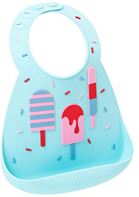 Make My Day BB127 Unisex Kinder Silikonlätzchen - Eiscreme , Mehrfarbig