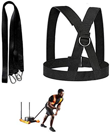 OYINDIZ Sled Harness, Weight Speed Sled Workout Tire Pulling Harness Resistance and Assistance Trainer Physical Training Resistance Rope Football Training Equipment Harness For Men and Women(6.6ft)