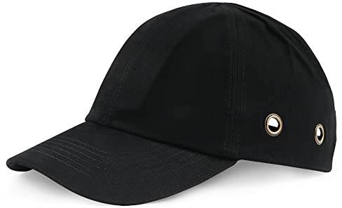 Safety Bump Cap Baseball Hat Style Lightweight Head Protection Cap Hard Hat for Men Women (Classic Black)