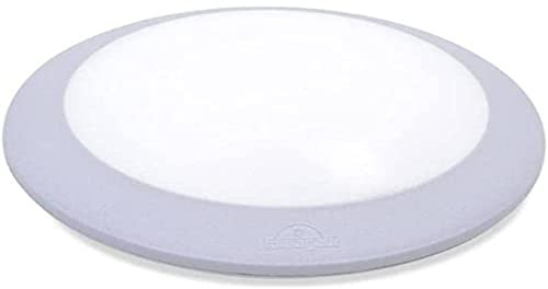 BarcelonaLED Fumagalli Applique extérieure et intérieure Plafonnier IP66 étanche au plafond ou au mur rond Ø275 mm Gris résine avec douille E27 pour terrasse Jardin Patio Arrière Balcon