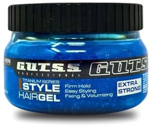 Gutss Professional Extra Strong Hair Styling Gel for Men 275 ml | Firm Hold | Modelling Fibre Effect | Volumising & Fixing | No Sticky Residue | Strengthening Formula (Extra Strong)
