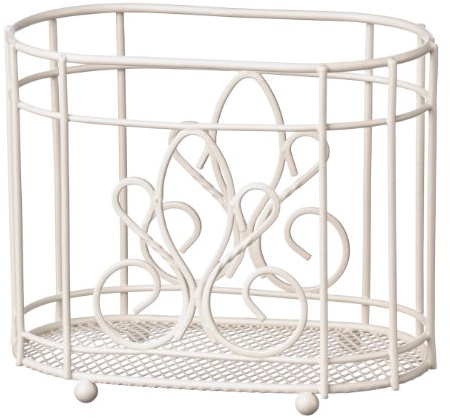 Premier Housewares 508287 De Lis Utensil Holder - Cream , H15 x W19 x D10cm