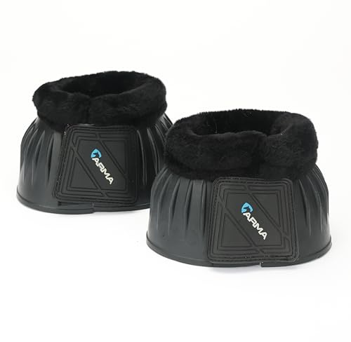 Shires ARMA Fleece Trim Bell Boot (Black, Cob)