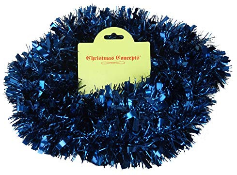 2m Grosso/Fino Orpello - Decorazioni per l'albero di Natale (Blu Scuro)