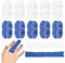 Nuanchu Vendajes Tubulares para Dedos Rollos de Dedos de Primeros Auxilios Apósitos Tubulares Compañeros Cunas para Dedos Vendas Blancas Azules para Esguinces Hinchazón 15 x 600 mm