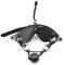 FlyinBet Leather Mouth Gag Mouth Gag Bondage Mouth Ball Bondage Mask Gag with Blindfold Mouth Gag SM Extremely Adjustable Gag Ball Slave Fetish BDSM Slave Sex Toy Gag with Blindfold