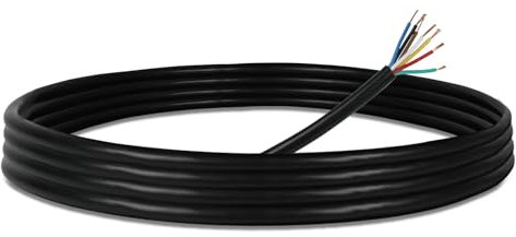 Yuanjoy 7 Adriges Câble Noir 3 Mètres câble Automobile, 0,5 Mm² De Remorque Multiconducteur, 12v 24v 48v Câble De Véhicule, Pour De Camping, Caravane, Camion, Industrie
