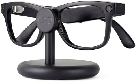 ELUTENG for Meta Ray-Ban Glasses Charging Stand AR Smart Glasses Charging Holder-Wayfarer, Skyler, Headliner and Oakley Meta HSTN Charger with LED Indicator with 1m Type-C Cable,Black