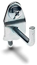 DuraHook Triton Products Lot de 10 crochets pour panneau perforé à tige unique, 3,8 cm, argenté