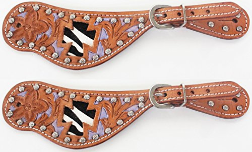 CHALLENGER Horse Western Riding Cowboy Boots Leather Spur Straps Tack 7481