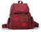 Kunst und Magie Bunter Hippie Rucksack 'Spirale' Stonewashed Nepal Fair, Farbe:Rot