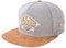 Blackskies® Lumberjack Snapback Cap | Damen Herren Baseball Mütze Grau Kappe Skater Holzfäller Axt Kunst-Wildleder