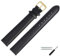 MARBURGER Uhrenarmband 18mm Leder Schwarz Gold Glatt Mit Naht - Montage Set 1011810000220