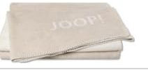 Joop! Wohndecke Uni-Doubleface Baumwollmischung Creme/Natur Größe 150x200 cm