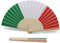 OLILLY - 10 Fächer aus Papier und Bambus, in den Farben Italien, ideal für den Fan des Teams oder seines Landes (Italien)