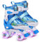 Kinder Hai Rollschuhe 4 Größen Verstellbar Mit Leuchtenden Rädern Anfänger Rollschuhe Quad Roller Skates für Mädchen und Jungen für Anfänger Weihnachts und Geburtstags Geschenke