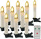 EuroFone Candele LED per albero di Natale, funzione tremolante e dimmerabile, candele di Natale senza fiamma (10 candele LED, No, batterie incluse)