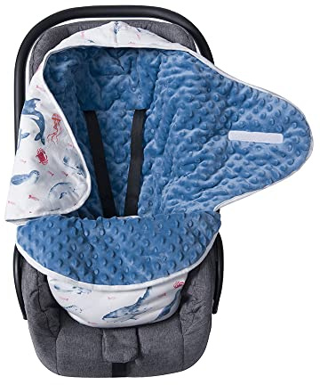 winter baby swaddle blanket wrap for car seat newborn Cotton 0-3 Months 0-12 Months for Boys Girls Universal (Whale, 0-12 Months)
