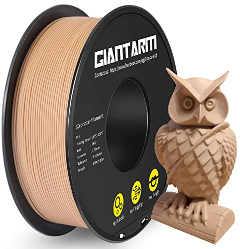 PLA Filament 1.75mm,GIANTARM 3D Drucker PLA filament 1 kg Spool Holz schwarz Walnuss