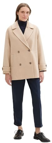 TOM Tailor 1041492, Chaqueta Mujer, 35746 - Soft Ivory Melange, M