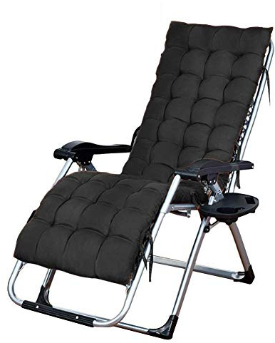 Recliner Chair Adults Folding Camping Sun Lounger,Traveling and Home Lounging,Portable Guest Bed - Gardens Swimming Etc 65x75x115cm Multifunctional Chair (Color : Black 1)
