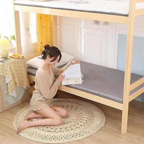 LXJDDLD Surmatelas Épaisseur 5Cm, Surmatelas en Mousse À Mémoire De Forme De Gel Mousse De Hautement Respirante Matelas Douce Surmatelas,Gris,70x190cm/28x75