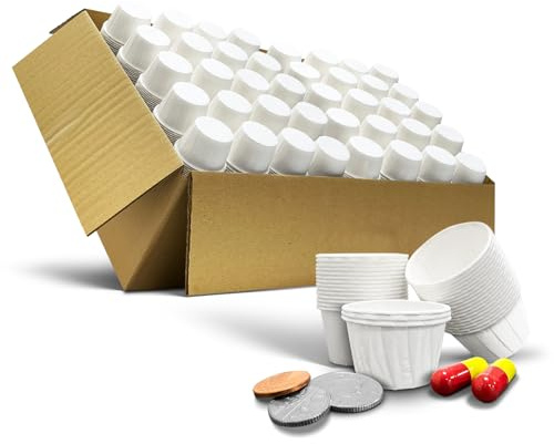 RE-GEN Lot de 2500 gobelets en papier ciré multi-usages 14 ml | Pots doublés cirés résistants aux fluides | Idéal pour la distribution et l'application de médicaments, la maison, la cuisine, les arts