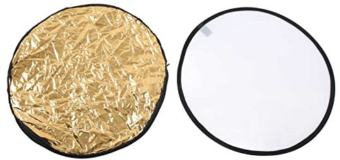 Qukaim Riflettore di luce 5 in 1, riflettore rotondo con borsa per studio fotografico e trasmissione dal vivo, 60 cm, strumento per illuminazione fotografica