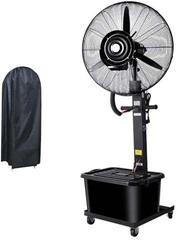 Générique Ventilateur Sur Pied Avec Brumisateur Pour Terrasse Grand Ventilateur Industriel De Sol Système De Refroidissement Extérieur Pour Garage Usine Atelier Jardin(750MM/380W)