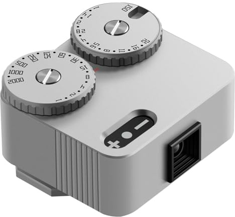 Light Meter for Photography, 45° Metering, Cold Shoe Interface, Adjustable ISO, Aperture & Shutter Speed for Rangefinder Cameras