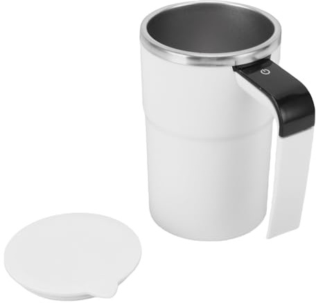Ejoyous Self Stirring Coffee Mug, 304 Stainless Steel Rechargeable Coffee Mug with Lid 380ML for Coffee Tea Hot Chocolate Milk