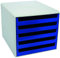 Metzger & Mendle 30050911 Schubladenbox mit 5 Schüben blau