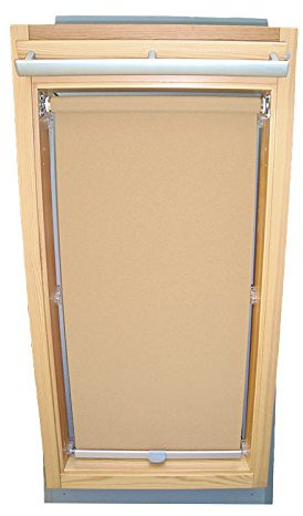 Hochwertiges Abdunkelungsrollo Rollo für Velux DKL/RHL-EP GGL,GPL,GHL,GTL,GXL,GDL SK08 beige-karamell // Verdunkelungsrollo/Verdunkelungs-Rollo/Fensterrollo
