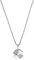 Amor Kette mit Anhänger 925 Sterling Silber Mädchen Kinder Halsschmuck, mit Zirkonia synth, 35+3 cm, Silber, Kleeblatt, Kommt in Schmuck Geschenk Box, 2021273