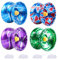 KAYSENSUK 4 Stück YoYo Professionelles für Kinder, Responsive Metall Yoyo für Kinder, Zwei Sätze von Lagern, Profi Unresponsive Yoyo mit Bestien-Ring für Anfänger und professionelle Spieler