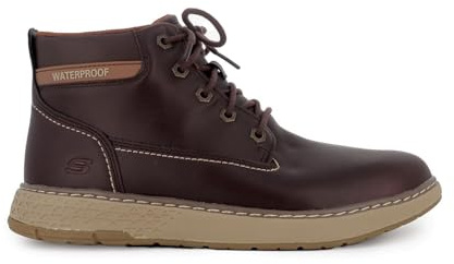 Skechers - Botín con cordones,suela de goma,sencilla,clásica,color liso,casual, para: Hombre color: RDBR talla:41