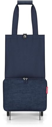 reisenthel foldabletrolley – vikbar, kompakt kundvagn – lätt att förvara, Twist Navy, En Storlek, Samtida