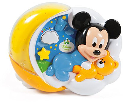 Baby Clementoni - 17108 - Baby Mickey Proiettore Magiche Stelle - gioco prima infanzia luci, suoni e ninne nanne (batterie incluse), bambini 0 mesi+