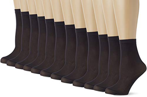 Dim Socq Ecodim x12 Socquettes Femme 30 DEN Noir (Noir 0hz) Small (Taille fabricant: 35/41) 12lot de12