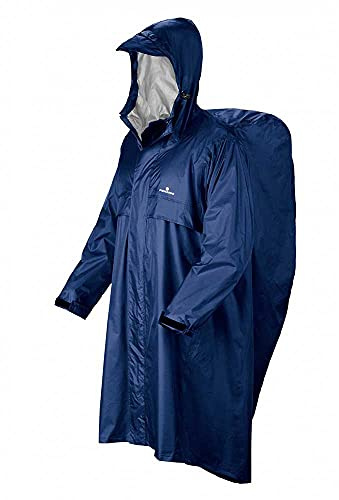 Ferrino MANTELLA TREKKER, Mantella Antipioggia Unisex - Adulto, Blu, S/M
