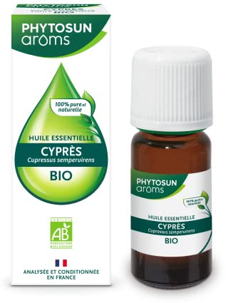 Phytosun Arôms – Organic Cypress Essential Oil – 100% Pure and Natural – 10 ml