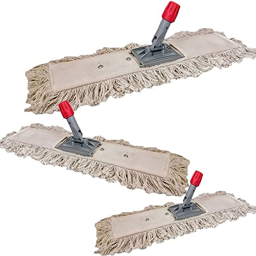 Scopa a Frange in Cotone 100% con Telaio Supporto Lava Pavimento di cm 40-60-80 Panno Professionale Prodotto Made in Italy di Alta qualita'-Scopa con Telaio cm 80