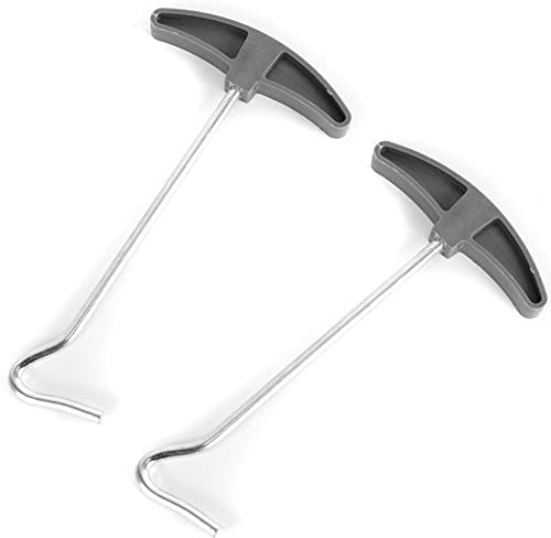 BLLNDX 2-Pack Plastic Handle Steel Awl Tent Peg Nail Puller Extractor Lifter for Camping, Tent, Awning, Picnic MATS