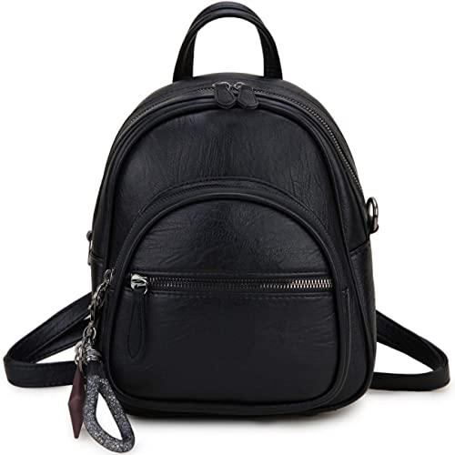 VX VONXURY Rucksack Damen Klein, Pu Leder Cityrucksack 2 in 1 Mini Schultaschen Elegant Damen-Rucksackhandtaschen für Reisen Arbeit Freizeit Schule