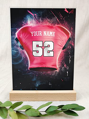 Tampa Bay Fanartikel Acryl Tafel - Personalisiertes Geschenk, Football, American Football, Geschenke Jungen, Fanartikel, Fanartikel Kinder, Fan Geschenke, Tampa Bay Trikot für Tampa Bay-Fans