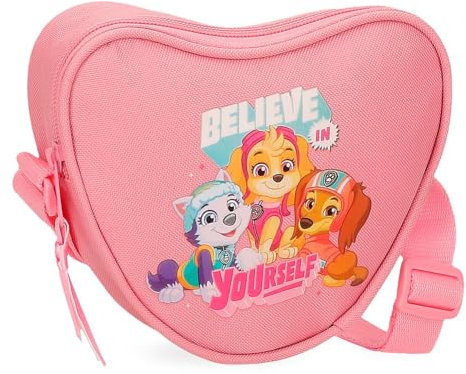 Joumma Paw Patrol La Patrulla Canina Believe in Yourself Bandolera Rosa 17x14,5x4 cms Poliéster 1,68L