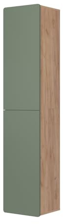 Vicco Mobili alti Izan, Quercia verde/oro, 36.6 x 171.6 cm, a parete, combinabile con altri mobili da bagno Izan
